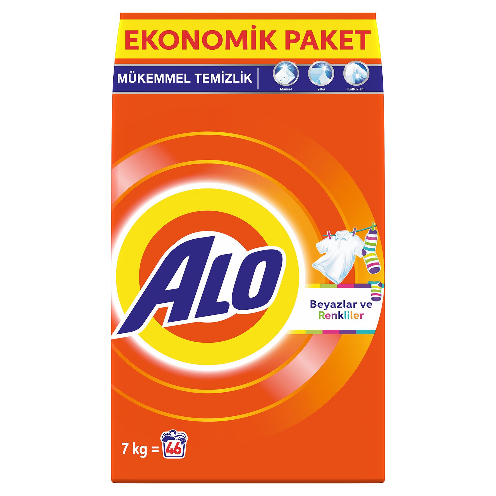 ALO TOZ MATİK BEYAZ&RENKLİLER 7 KG
