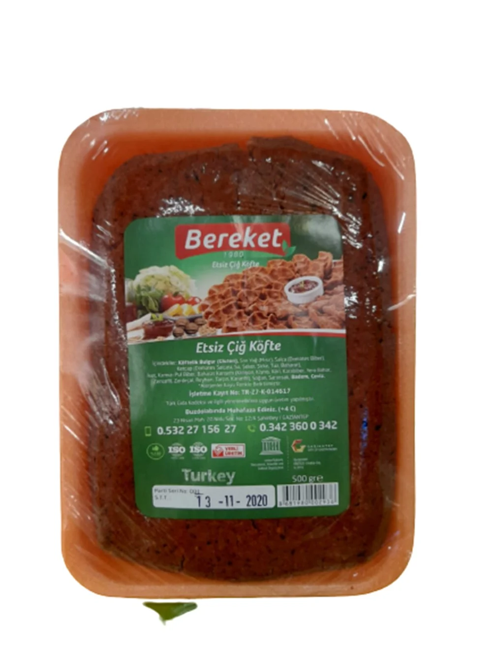 BEREKET ÇİĞ KÖFTE TABAKTA 500 GR