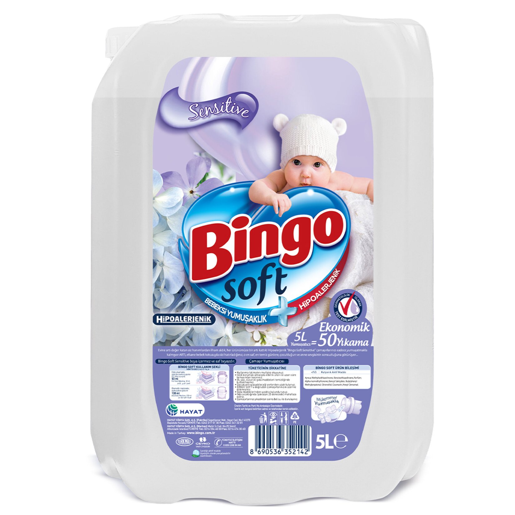 BİNGO YUMUŞATICI SENSİTİVE 5 LT