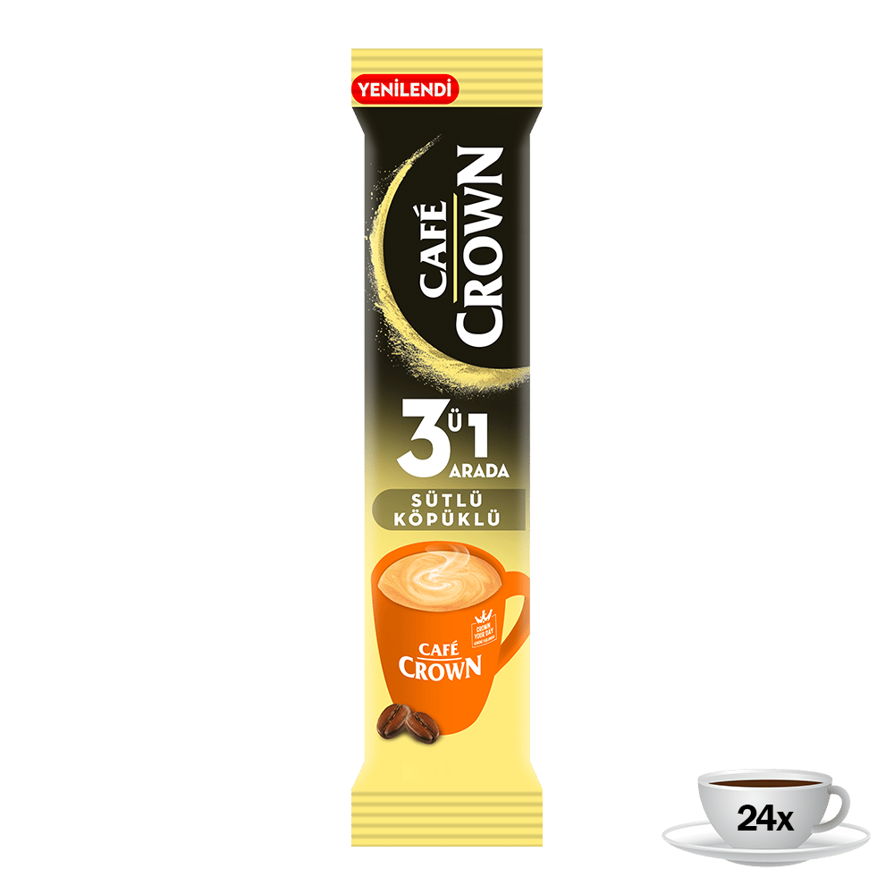 CAFE CROWN 3/1 ARADA KAHVE SÜTLÜ&KÖPÜKLÜ
