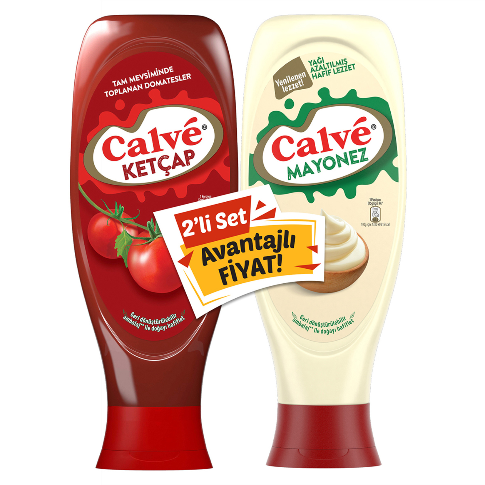 CALVE 2'Lİ SET KETÇAP&MAYONEZ 1100ML