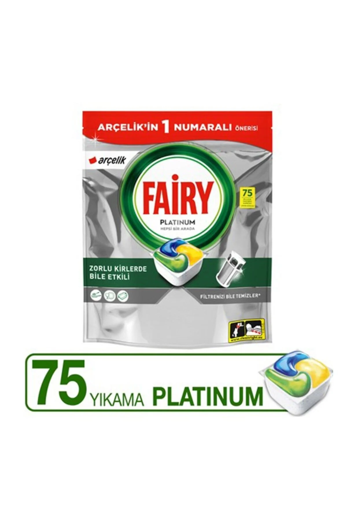 FAİRY PLATİNUM BULAŞIK MAKİNESİ TABLETİ 75'Lİ