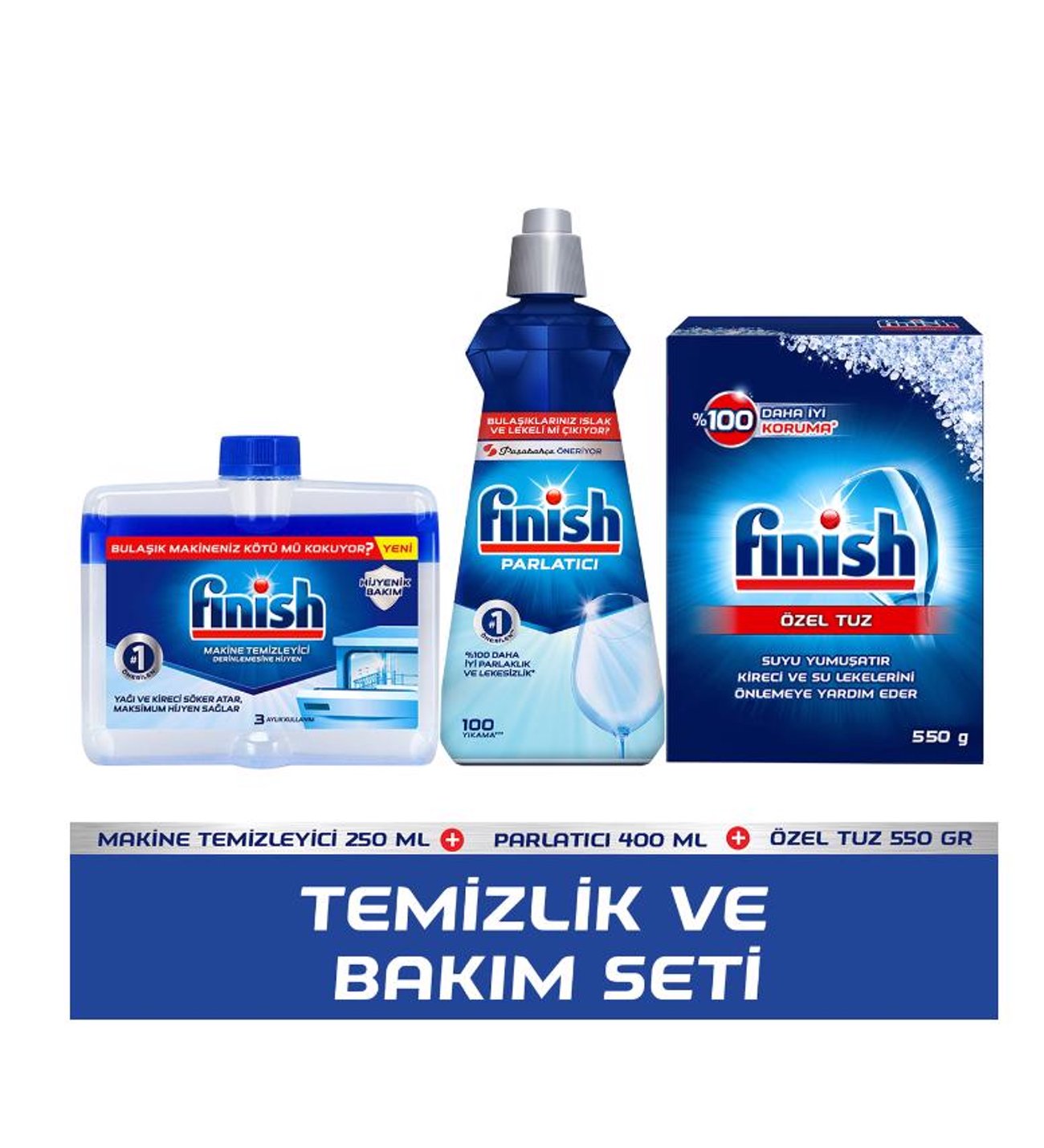 FİNİSH TEMİZLİK VE BAKIM SETİ 3'LÜ