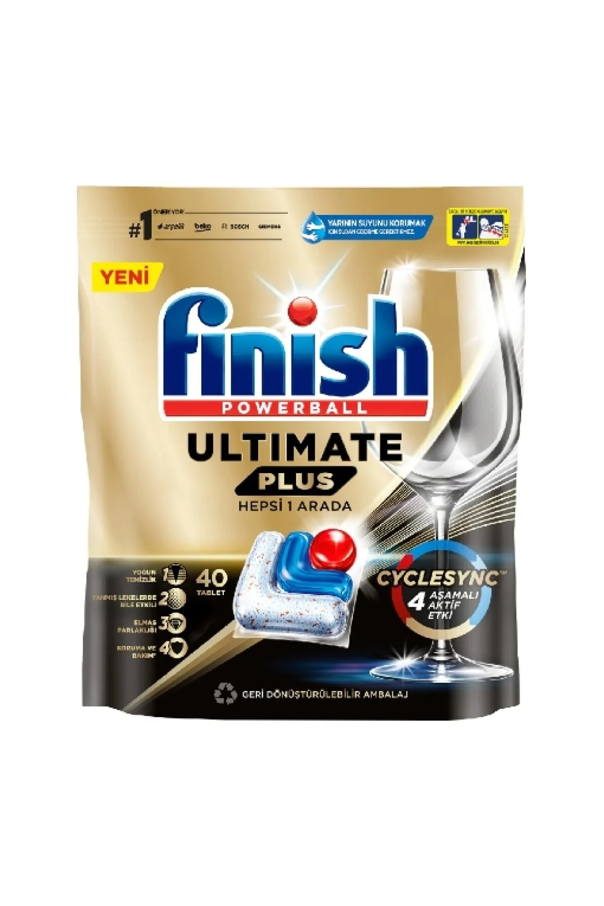 FİNİSH ULTİMATE PLUS BULAŞIK MAKİNESİ TABLETİ 40'LI