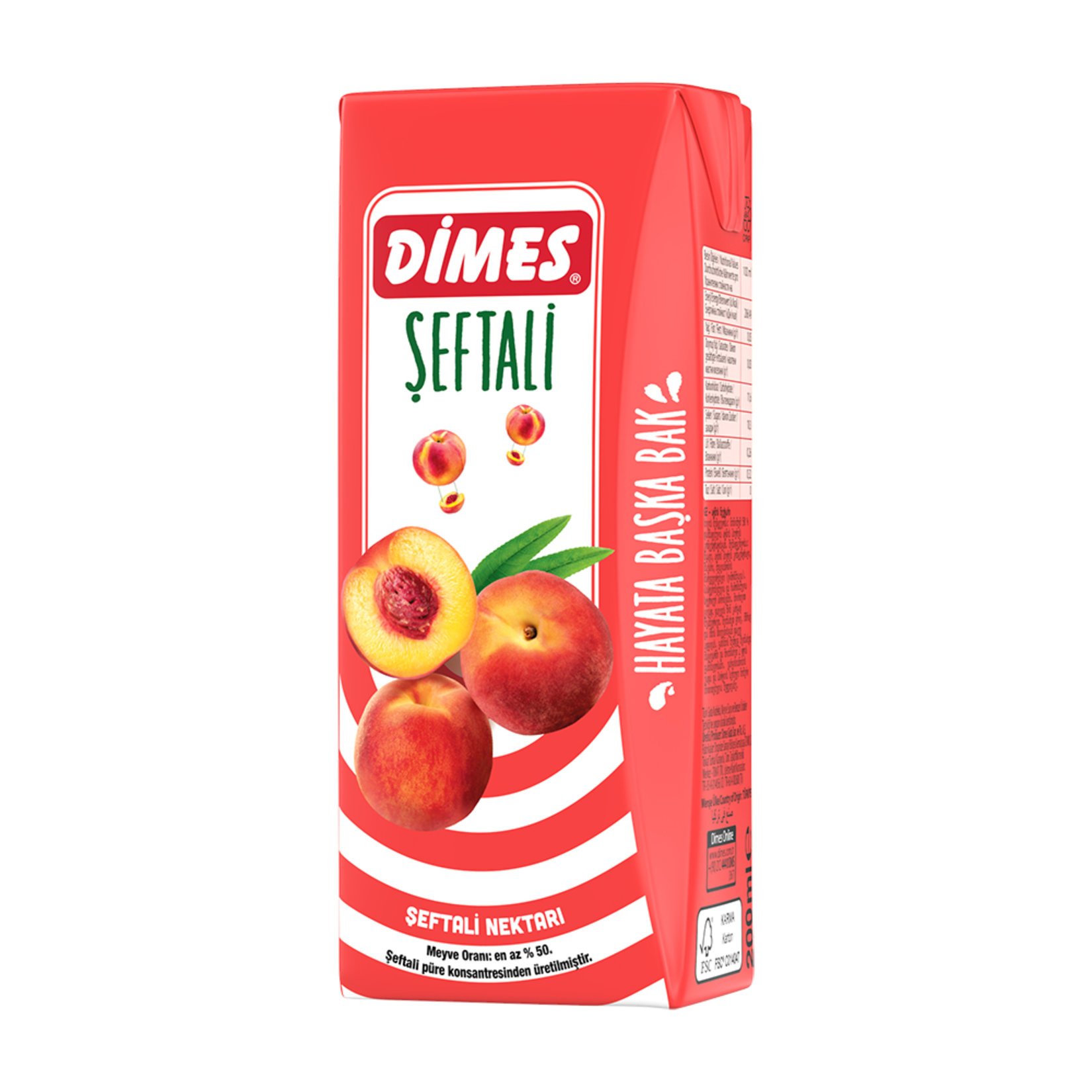 DİMES ŞEFTALİ MEYVESUYU 200ML