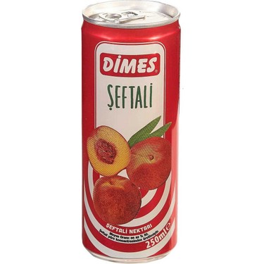 DİMES ŞEFTALİ MEYVESUYU TENEKE 250ML