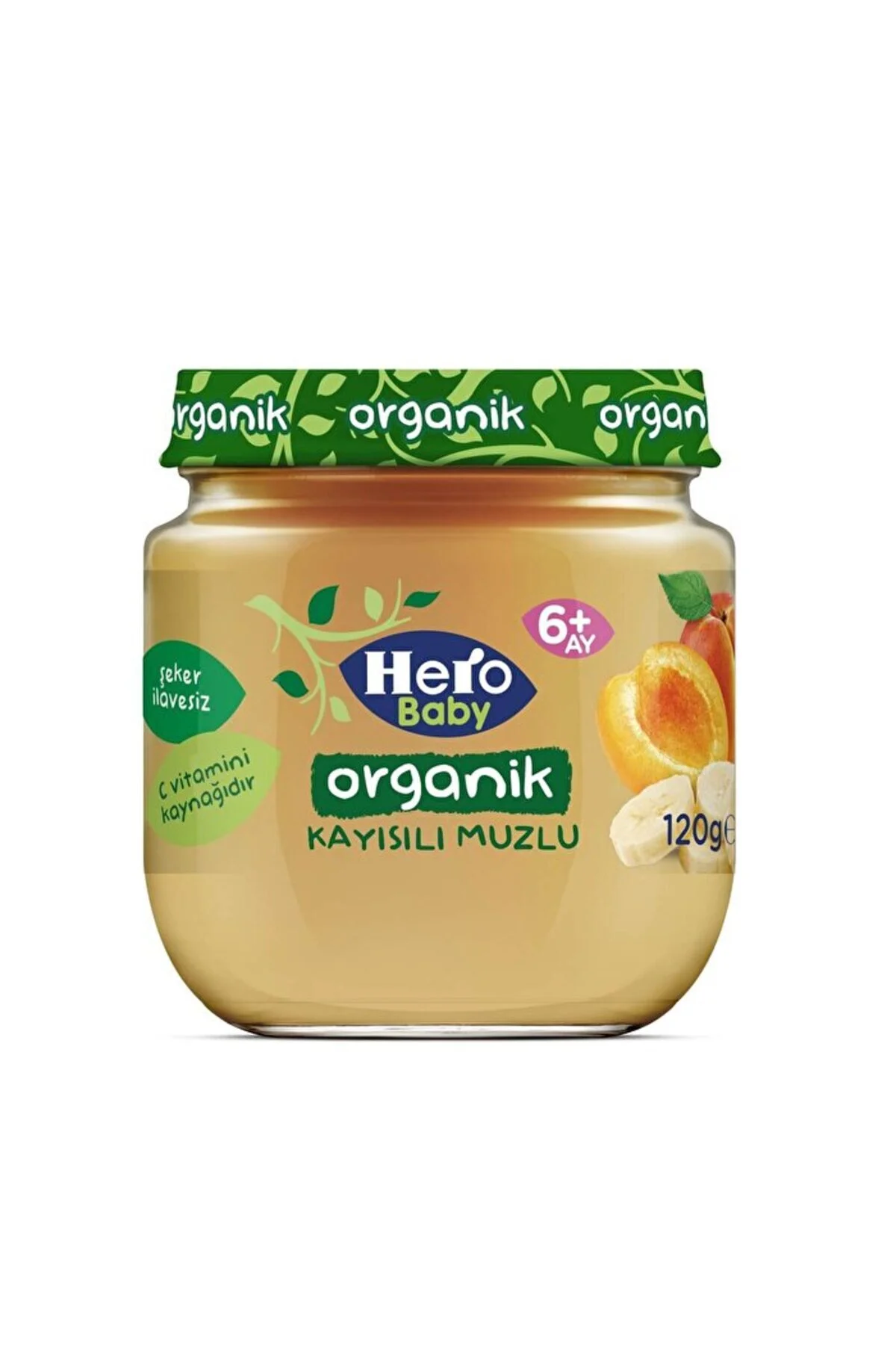 HERO BABY ORGANİK KAYISI KAVANOZ MAMASI 120G