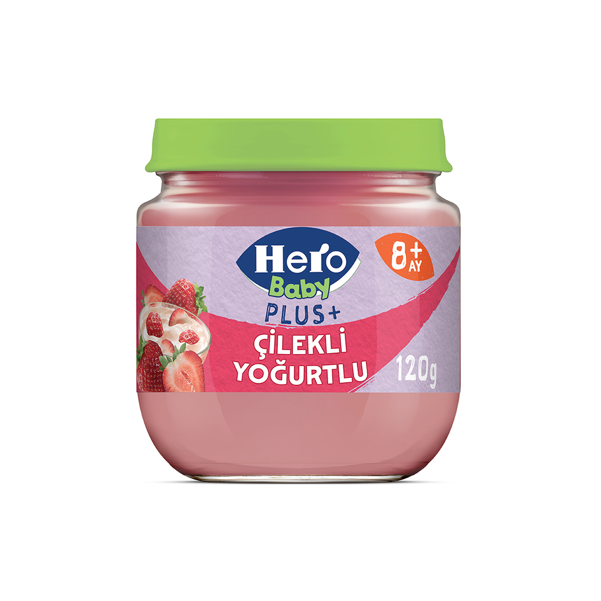 HERO BABY PROBİYOTİK ÇİLEK&YOĞURTLU KAVANOZ MAMASI 120 GR