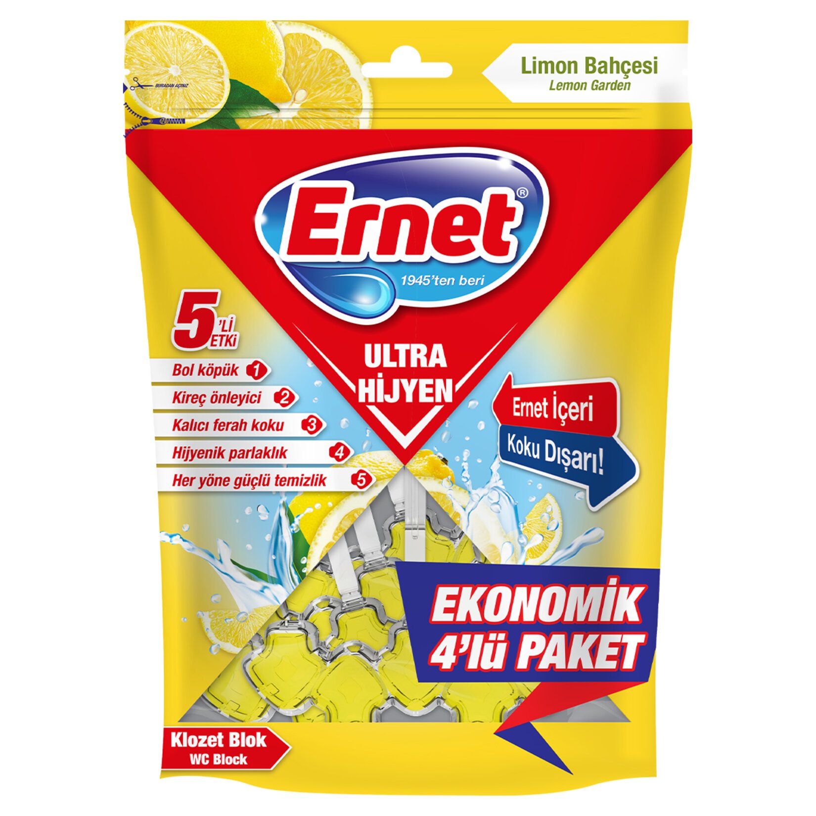 ERNET EKONOMİK 4x5'Lİ LİMONLU WC BLOK