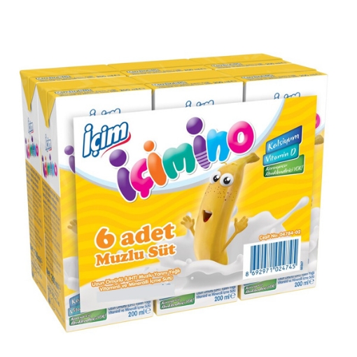 İÇİM MUZLU SÜT 6x180ML
