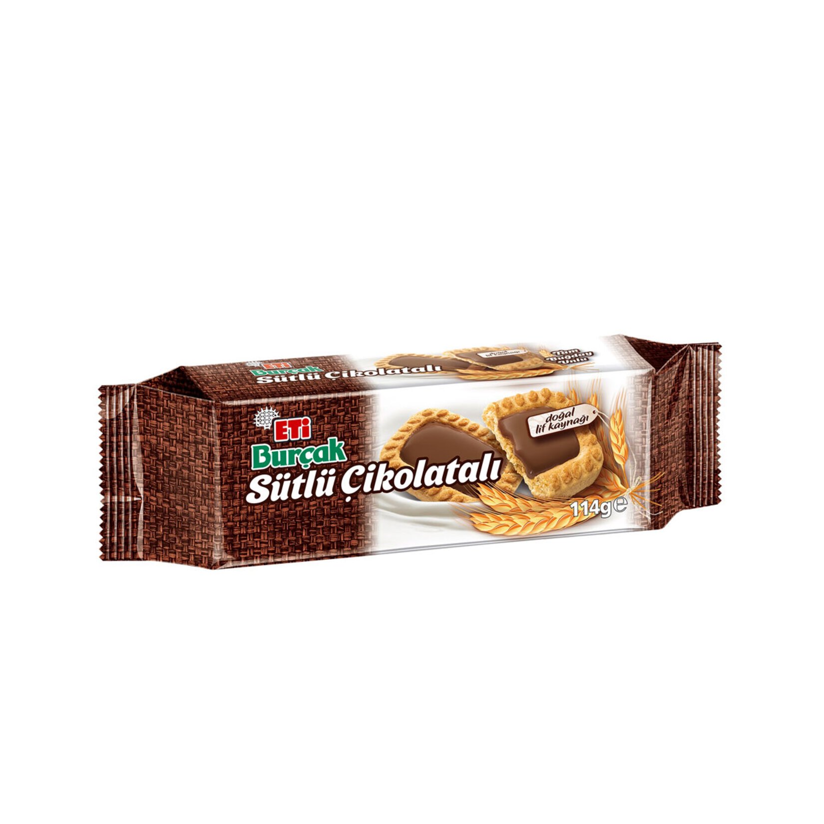 ETİ BURÇAK SÜTLÜ ÇİKOLATALI BİSKÜVİ 114 GR