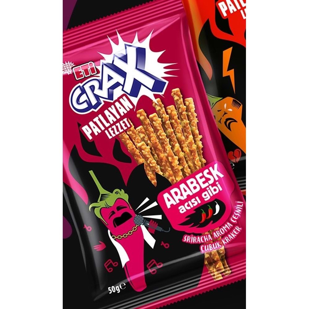 ETİ CRAX PATLAYAN ARABESK ACISI KRAKER 50 GR