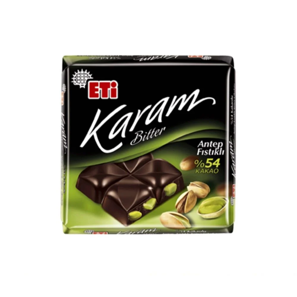 ETİ ÇİKOLATA KARAM ANTEP FISTIK&ÇİLEK KARE ÇİKOLATA 60 GR