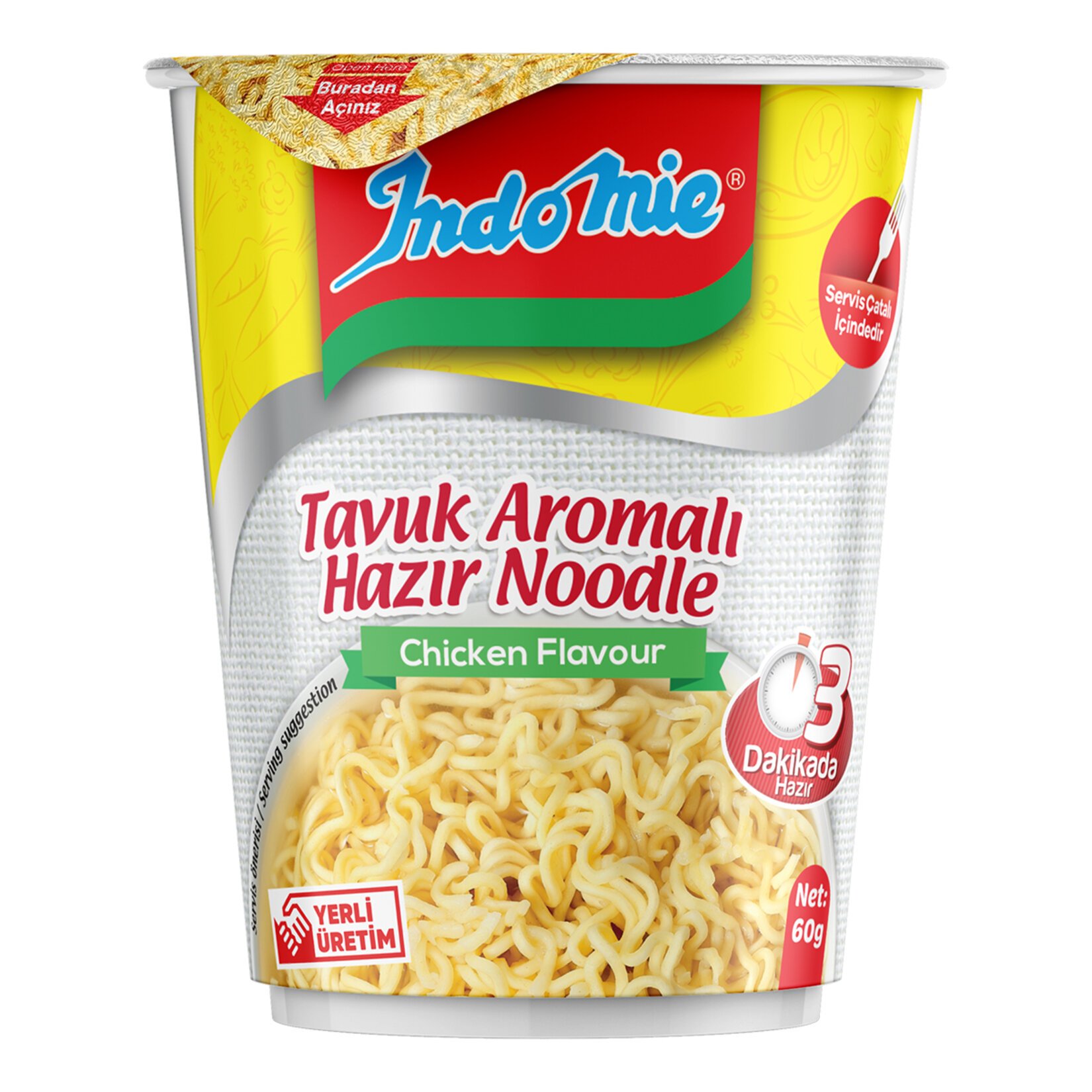 İNDOMİE NOODLE BARDAK TAVUKLU 60 GR