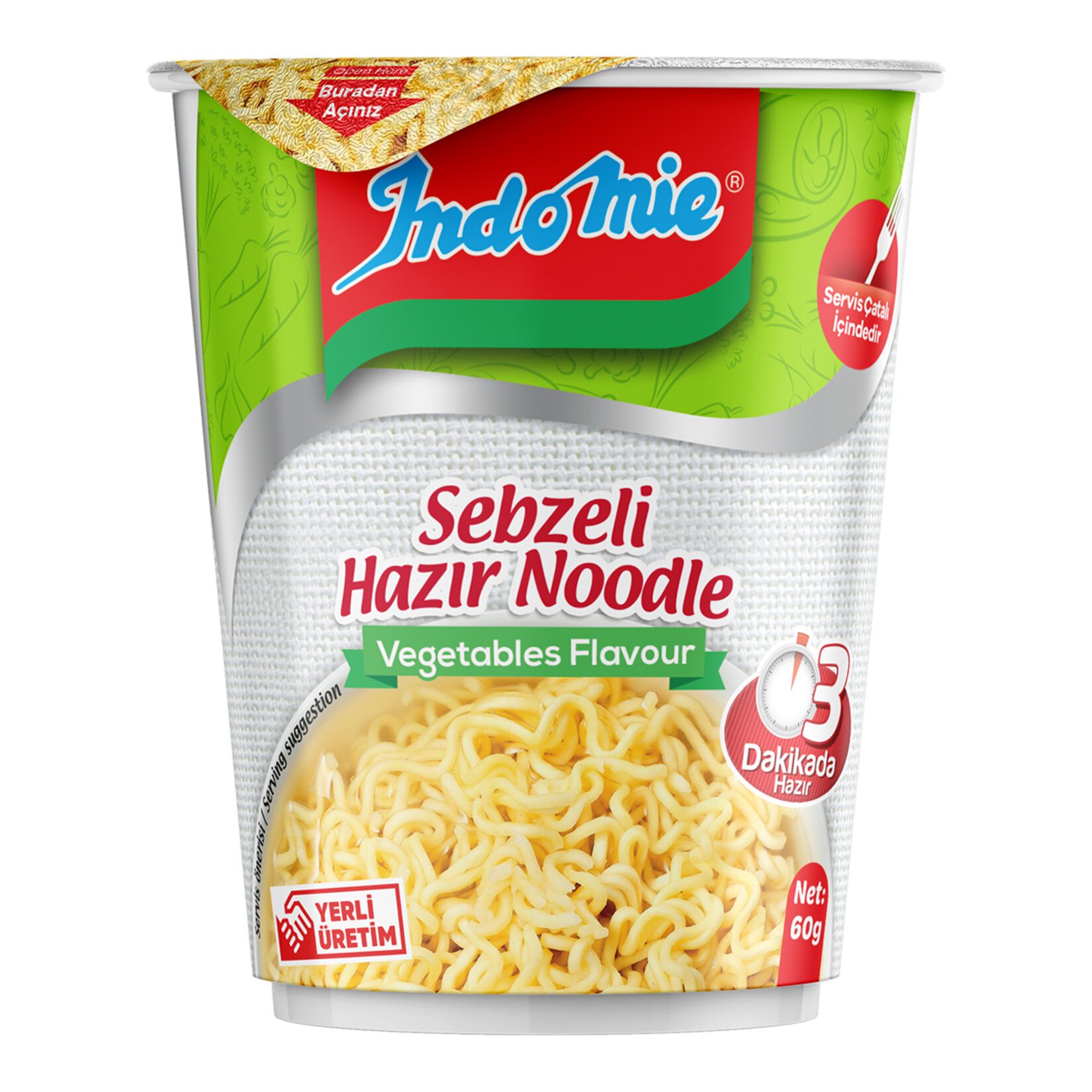 İNDOMİE SEBZELİ BARDAK NOODLE