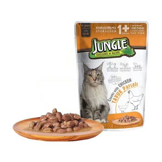 JUNGLE KEDİ MAMASI TAVUKLU 100GR