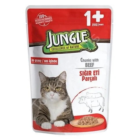 JUNGLE SIĞIR ETİ KEDİ MAMASI 100GR