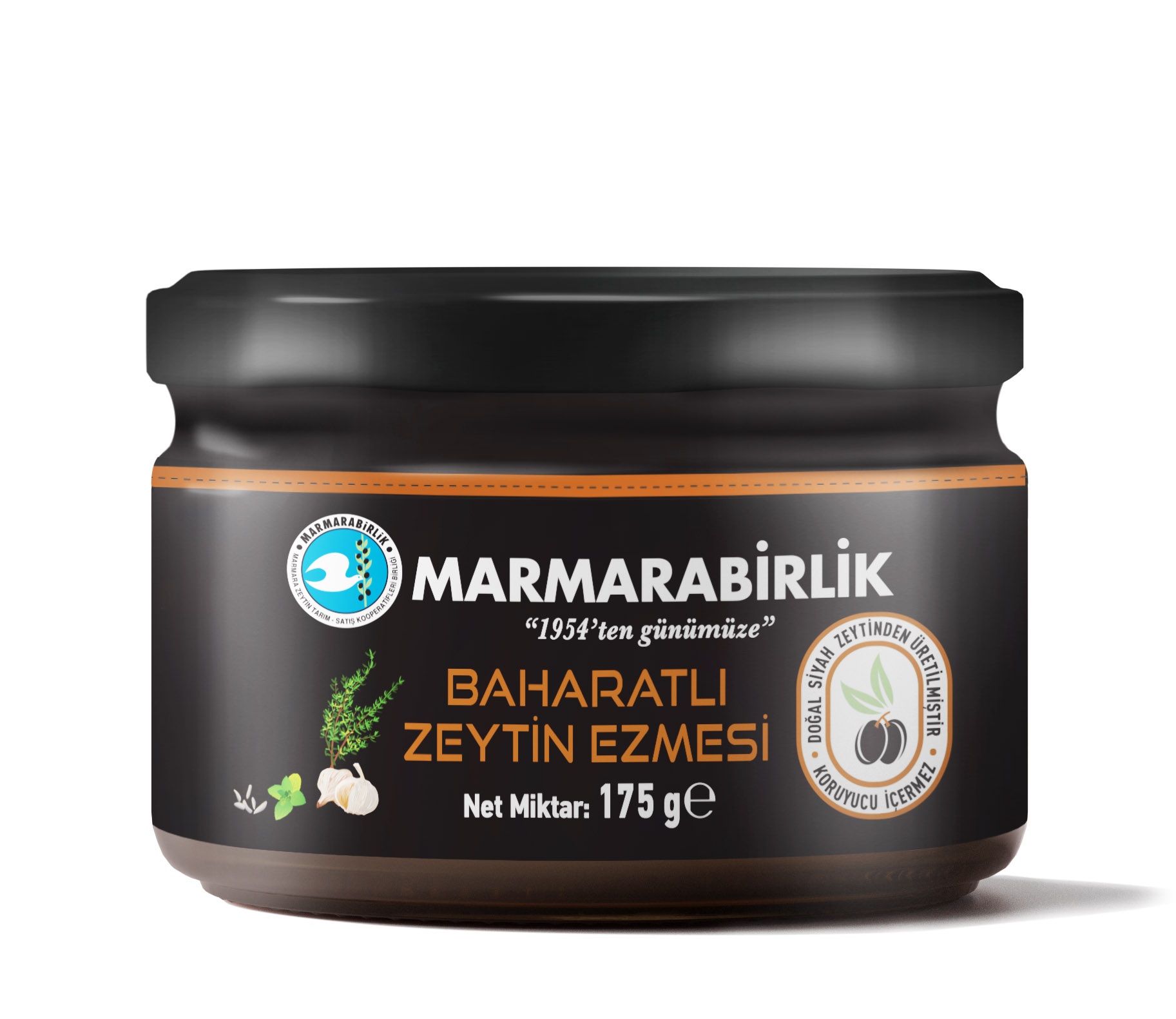 MARMARABİRLİK BAHARAT SİYAH ZEYTİN EZMESİ 175 GR