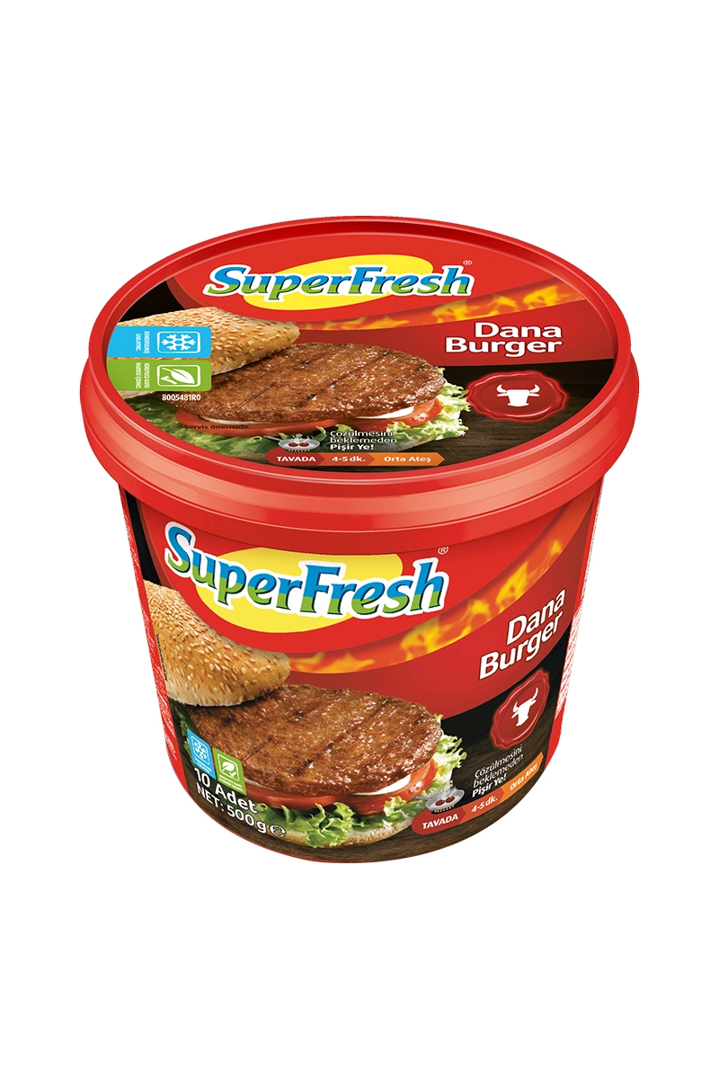 SUPERFRESH DANA ETLİ HAMBURGER KÖFTESİ 500 GR