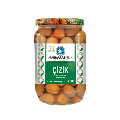 MARMARABİRLİK ÇİZİK YEŞİL ZEYTİN (XL) 400 GR
