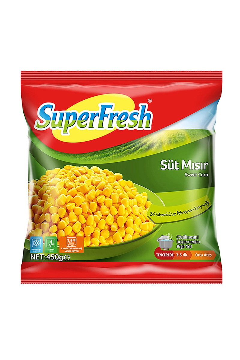 SUPERFRESH DONDURULMUŞ MISIR 450 GR