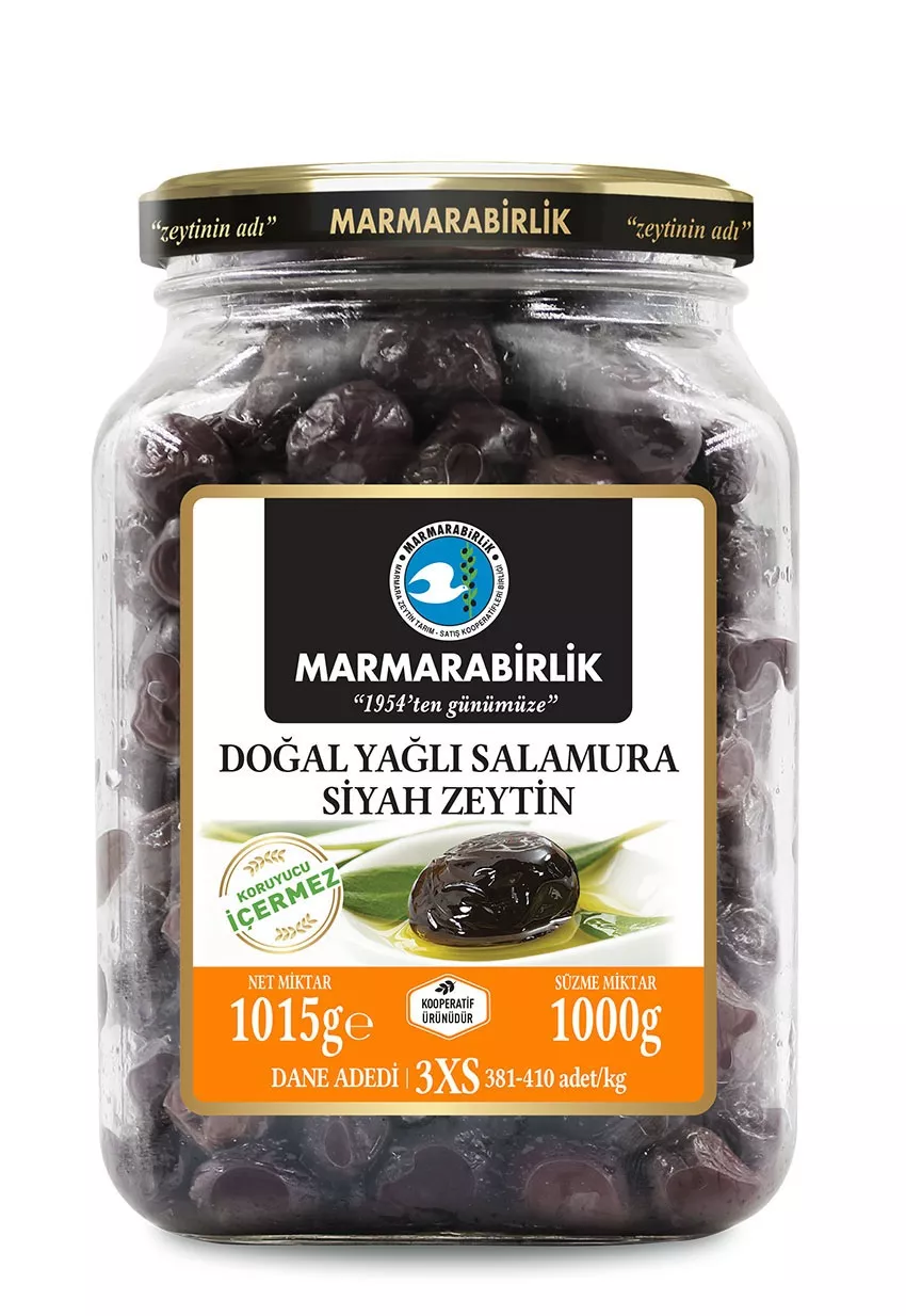 MARMARABİRLİK SİYAH ZEYTİN YAĞLI (3XS) 1  KG