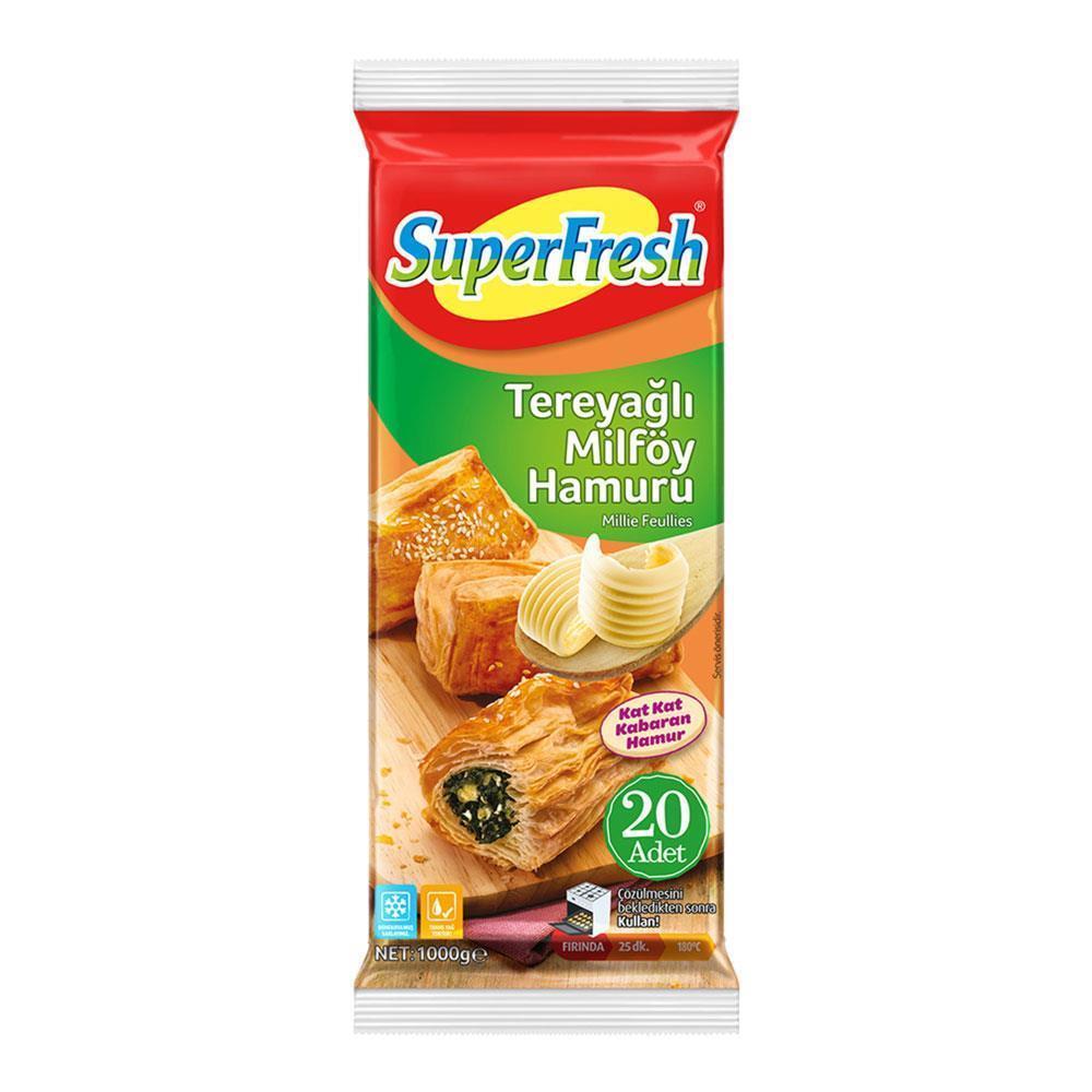 SUPERFRESH MİLFÖY HAMURU TEREYAĞLI 1000 GR