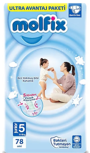 MOLFİX BEBEK BEZİ NO:5 78'Lİ