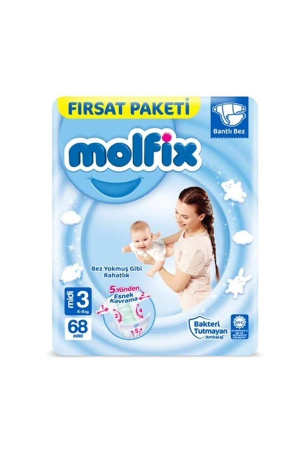 MOLFİX BEBEK BEZİ NO:3 68'Lİ
