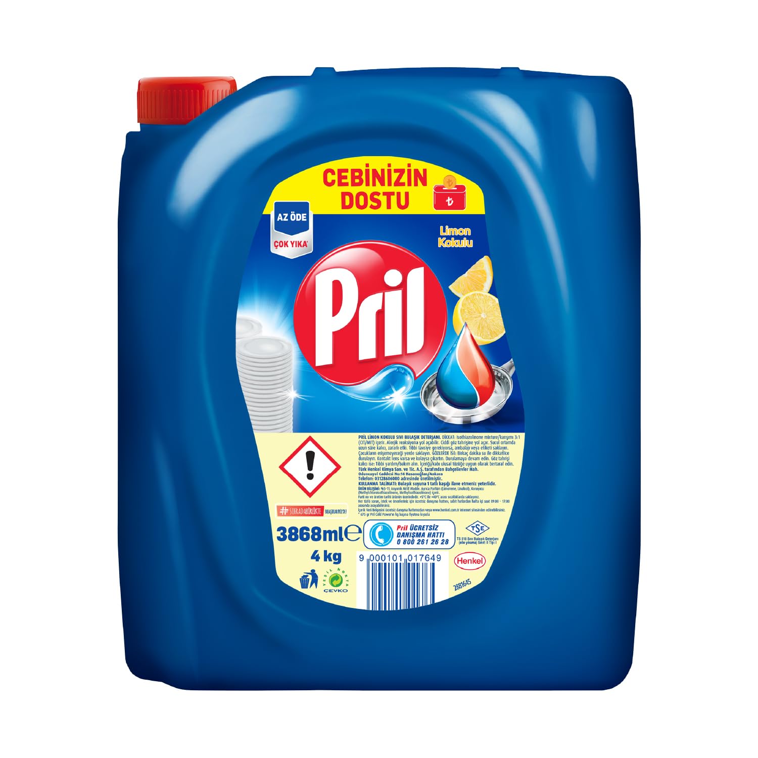 PRİL SIVI BULAŞIK DETERJANI 4 KG