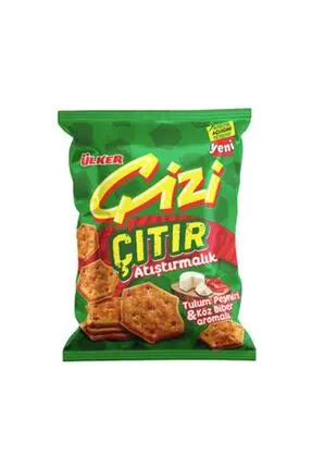 ÜLKER ÇİZİ ÇITIR ÇITIR TULUM PEYNİRLİ&KÖZLENMİŞ BİBERLİ  80 GR