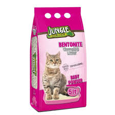 JUNGLE BENTONİTE BABY POWDER KEDİ KUMU 5LT