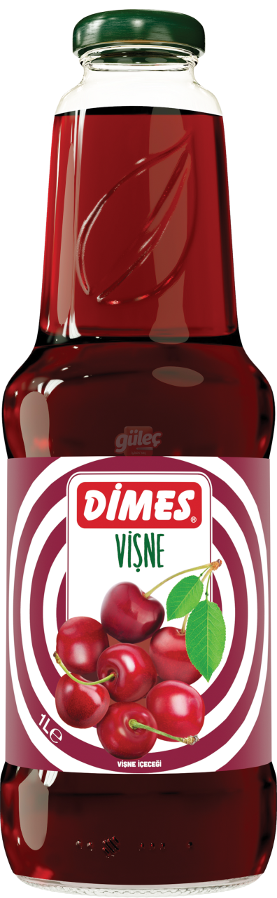 DİMES VİŞNE NEKTAR CAM ŞİŞE 1 LT
