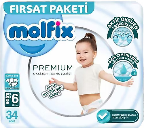 MOLFİX BEBEK BEZİ PREMİUM NO:6 34'LÜ