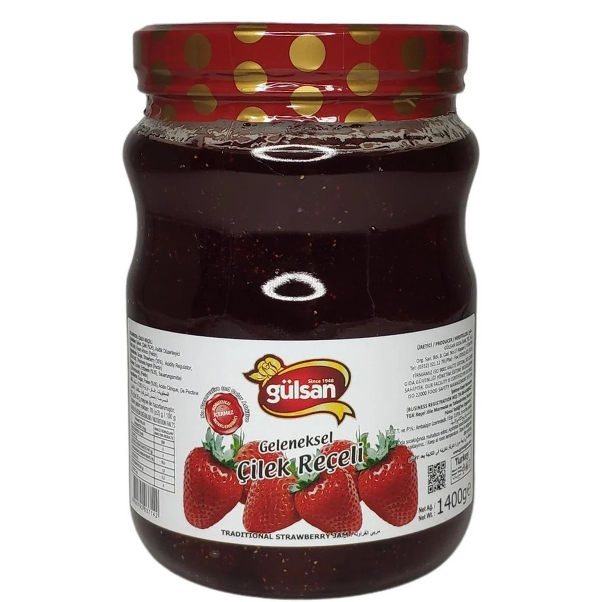 GÜLSAN ÇİLEK REÇELİ 1400 GR