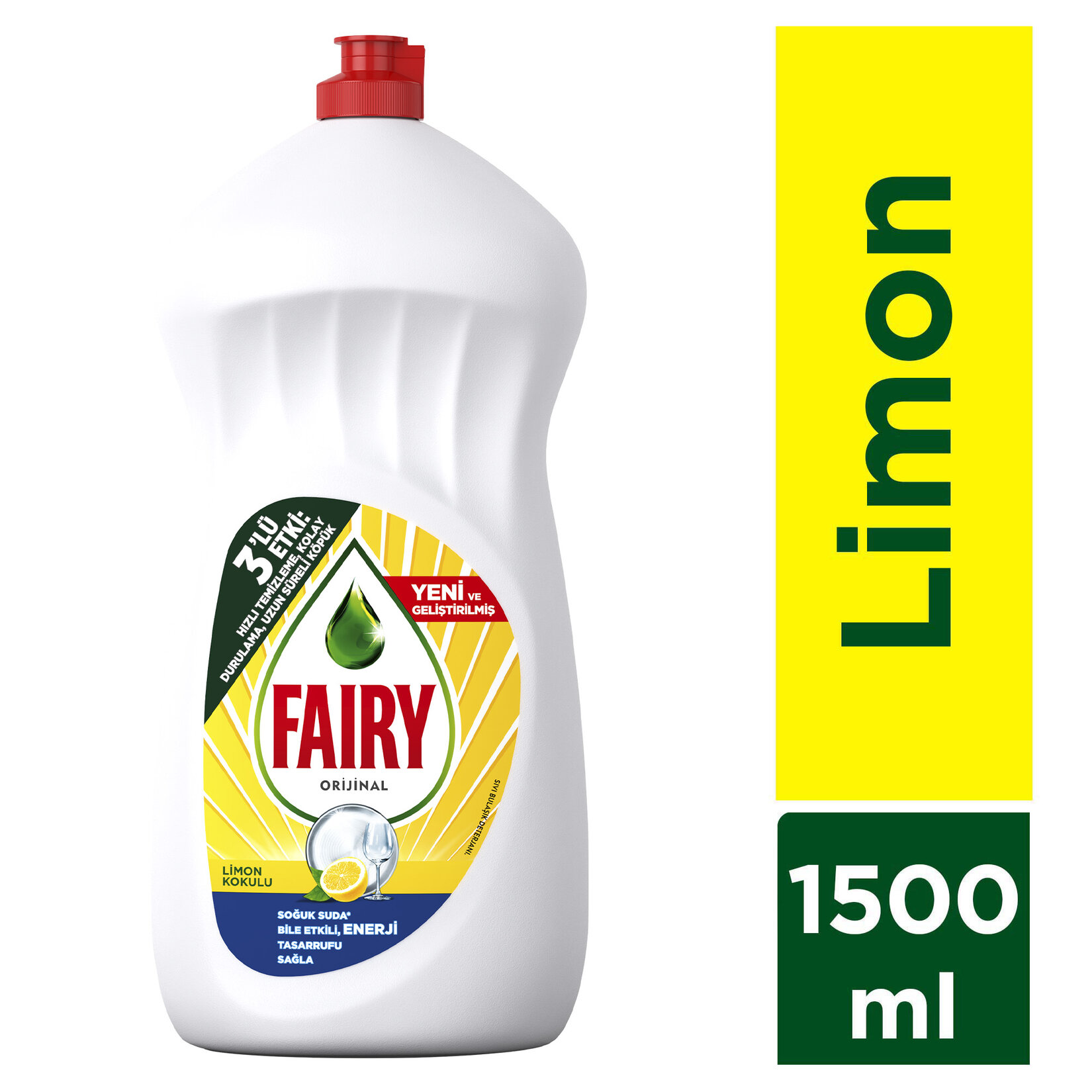 FAİRY SIVI BULAŞIK DETERJANI LİMONLU 1500ML