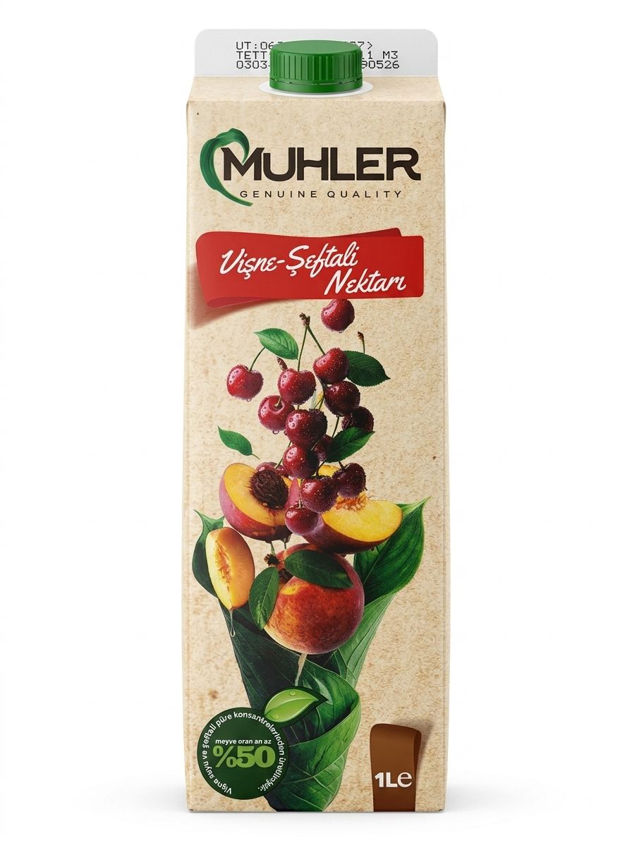 MUHLER VİŞNE-ŞEFTALİ NEKTARİ 1 LİTRE